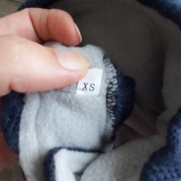 TRADEMARK Baby Dark Blue Cable Knit Fleece Lined Winter Dog Sweater Vest-Size XS - Picture 5 of 7